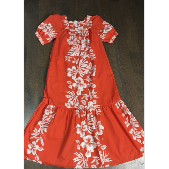 Vintage Royal Creations Hawaiian Hibscus Aloha Muumuu Maxi Dress Size S - Picture 4 of 8